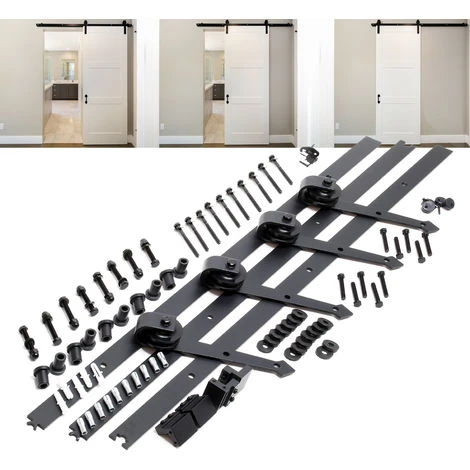 Système Pour Porte Coulissante Système Galandage Pour 2 Portes Rail De 366 Cm Jusqu’à 150 Kg 1 Système Pour Porte Coulissante Système Galandage Pour 2 Portes Rail De 366 Cm Jusqu’à 150 Kg