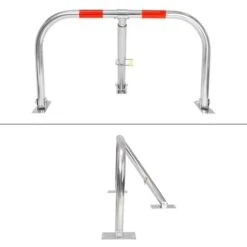 Set 3 Barrière De Parking Rabattable Verrouillage Stationnement Manuel Avec Clés -Promos Matériel Boutique 16126765 3