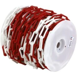 Chaîne Ø 8mm X 50m Rouge/Blanc En Bobine - SIGNAL - 1185036