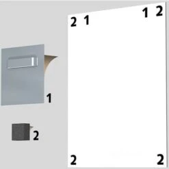 Boite 10 Attaches Adhésives Dibond 70 X 70 Mm : Max 2 Kg -Promos Matériel Boutique 17348556 4