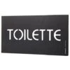 Plaque De Porte Inscription Toilette - Signalétique Toilettes Pour Lieux Publics