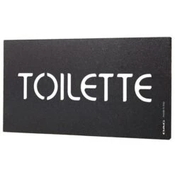 Plaque De Porte Inscription Toilette - Signalétique Toilettes Pour Lieux Publics
