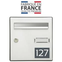 Numéro Pour Boite Aux Lettres Personnalisable Rectangle Grand Format (100x70mm) Gris Chiffres Blancs 5 Numéro Pour Boite Aux Lettres Personnalisable Rectangle Grand Format (100x70mm) Gris Chiffres Blancs -Promos Matériel Boutique 17349561 3