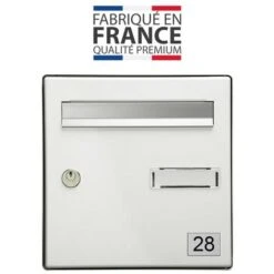 Numéro Pour Boite Aux Lettres Personnalisable Rectangle Petit Format (50x35mm) Gris Argent Chiffres Noirs -Promos Matériel Boutique 17350384 3