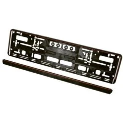 Porte-Plaque Immatriculation Universel 52x11cm Noir-Rouge