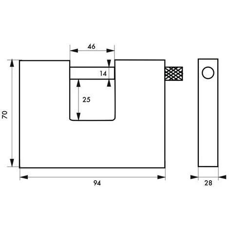 THIRARD - Cadenas à Clé LAND Blindé 90 Mm 2 THIRARD - Cadenas à Clé LAND Blindé 90 Mm – Image 2