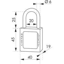 THIRARD - Cadenas De Consignation LOTO Lockout Tagout 40 Mm Anse Acier Ø 6 X 25 Mm Rouge -Promos Matériel Boutique 17850806 3