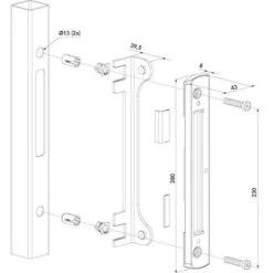 Gâche Réglable LOCINOX Pour Serrure à Encastrer - SFKM -Promos Matériel Boutique 18004081 3
