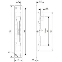 Verrou à Levier à Encastrer Simple Action SEVAX - 860420