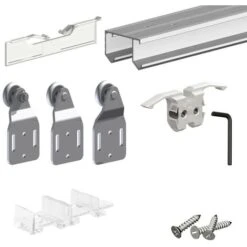 Système Coulissant SLID'UP 110 Pour 2 Ou 3 Portes De Placard - Rail 1,94 M - 45 Kg