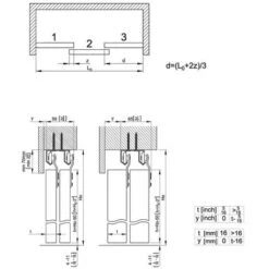 Système Coulissant SLID'UP 110 Pour 2 Ou 3 Portes De Placard - Rail 1,94 M - 45 Kg -Promos Matériel Boutique 18215440 5