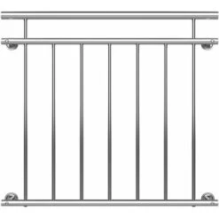 Balustrade De Balcon Français Acier Inoxydable 100-225cm Garde-corps Tiges 100 Cm -Promos Matériel Boutique 18475038 3