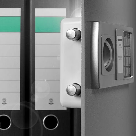 Grand Coffre Fort 35x40x40cm Double Verrouillage Porte 4 Mm Piles Incl. Argent 5 Grand Coffre Fort 35x40x40cm Double Verrouillage Porte 4 Mm Piles Incl. Argent – Image 5