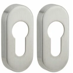 THIRARD - Paire De Rosaces Ovales Pour Cylindre, Inox