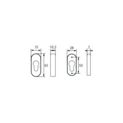 THIRARD - Paire De Rosaces Ovales Pour Cylindre, Inox -Promos Matériel Boutique 18592663 3