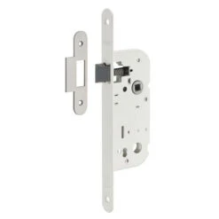 THIRARD - Serrure Encastrable Pour Porte Intérieure, Axe 40mm, Bouts Ronds, Blanc
