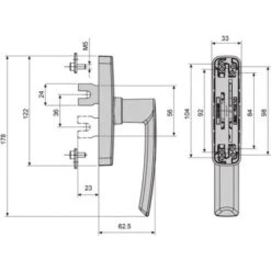 Poignée Crémone Menuiserie Aluminium à 1 Fourche GEA Blanc 9010 7 Poignée Crémone Menuiserie Aluminium à 1 Fourche GEA Blanc 9010 -Promos Matériel Boutique 18991627 4