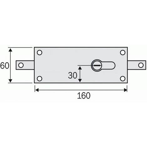 SERRURE RIDEAU METAL 7517N 2 SERRURE RIDEAU METAL 7517N – Image 2