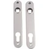 Paire De Plaques De Propreté Pour Serrure Fortylock Et Fiftylock Argent Satiné