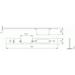 Gâche Centrale Inox Fermée En U En 220 X 24 X 6 Mm Pour Serrures Blindo Et Multiblindo Droite -Promos Matériel Boutique 18996201 5