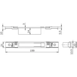 Gâche à Clamer Pour Pêne Basculant Haut Et Bas Réglable Verni Noir Pour Serrures à Larder à Têtière Filante 199 X 21 Mm -Promos Matériel Boutique 18996849 3