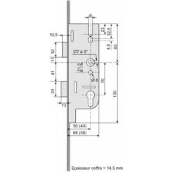 Crémone Serrure - Tétière 16 Mm - à 2 Galets - Axe 40 Mm - GU-Europa -Promos Matériel Boutique 18999871 4