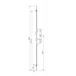 Crémone Serrure - Tétière 18 Mm - 3 Points - Axe 50 Mm Longueur 1800 Mm Cote D 900 Mm - Coffre 213 X 68 Mm - GU-Europa 8 Crémone Serrure - Tétière 18 Mm - 3 Points - Axe 50 Mm Longueur 1800 Mm Cote D 900 Mm - Coffre 213 X 68 Mm - GU-Europa -Promos Matériel Boutique 18999889 4