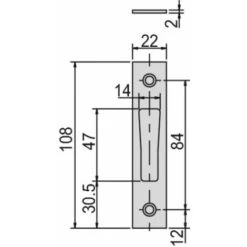 Gâche Plate 5042 Pour Pêne Dormant Seul Ou Pênes Haut Et Bas -Promos Matériel Boutique 19004798 3