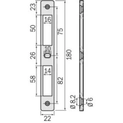 Gâche 3112 épaisseur 12 Mm Pour Pêne Dormant Et Demi-tour -Promos Matériel Boutique 19007648 3