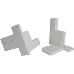 Sachet PER60-L2 De 5 Paires De Plateformes De Fixation Pour Seuils Et Meneaux Finition Blanc Ral 9010