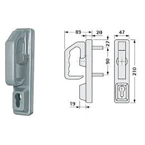Module Douverture PR2E Pour Serrure Modèle 89 Poignée Rotative Et Trou De Cylindre 1 Module Douverture PR2E Pour Serrure Modèle 89 Poignée Rotative Et Trou De Cylindre