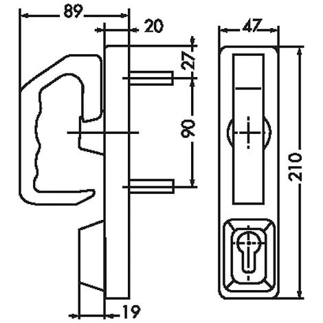 Module Douverture PR2E Pour Serrure Modèle 89 Poignée Rotative Et Trou De Cylindre 2 Module Douverture PR2E Pour Serrure Modèle 89 Poignée Rotative Et Trou De Cylindre – Image 2