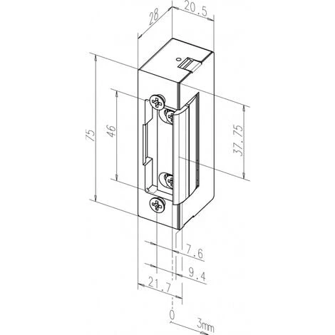 Gâche électrique Type SPE 71 à émission 12/24 Volts 2 Gâche électrique Type SPE 71 à émission 12/24 Volts – Image 2