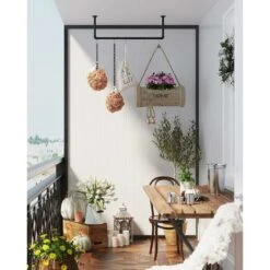 Songmics Portemanteau Mural, Lot De 2, Barres De Suspension Pour Vêtements En Tuyaux Industriels, Gain De Place, 92 X 30 X 7,5 Cm, Capacité De 50 Kg, Installation Facile, Noir HSR67BK02 -Promos Matériel Boutique 19235952 3