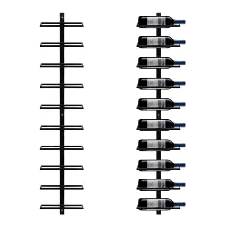 Yaheetech Porte Bouteille Mural Métallique Étagère à Vin Pour 10 Bouteilles Cave Resto Maison 126cm Noir 1 Yaheetech Porte Bouteille Mural Métallique Étagère à Vin Pour 10 Bouteilles Cave Resto Maison 126cm Noir