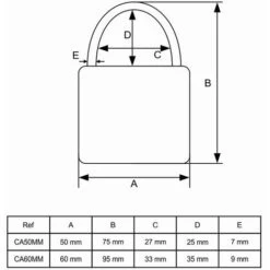 ARCADE Cadenas 50 Mm En Acier Inoxydable - Garantie 2 Ans -Promos Matériel Boutique 19322871 3