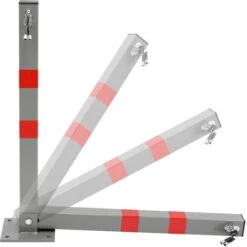 4x Poteau Parking Barrière Verrouillable Rabattable Borne Stationnement Avec Clé -Promos Matériel Boutique 19606860 3