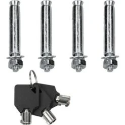 4x Poteau Parking Barrière Verrouillable Rabattable Borne Stationnement Avec Clé -Promos Matériel Boutique 19606860 5