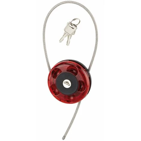 Serrurerie De Picardie - Cadenas à Clé, Intérieur, Câble Enrouleur, Intérieur, Inox, Gainé PVC, Ø0.75m, 2 Clés 1 Serrurerie De Picardie - Cadenas à Clé, Intérieur, Câble Enrouleur, Intérieur, Inox, Gainé PVC, Ø0.75m, 2 Clés
