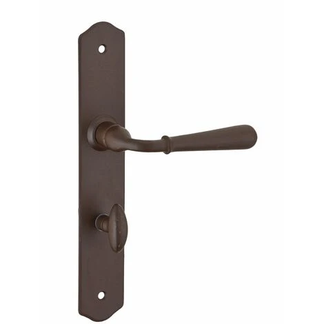 Serrurerie De Picardie - Ensemble De Poignées Charon à Condamnation Pour Salle De Bain, Entr'axes 195mm, Acier Rouillé 1 Serrurerie De Picardie - Ensemble De Poignées Charon à Condamnation Pour Salle De Bain, Entr'axes 195mm, Acier Rouillé