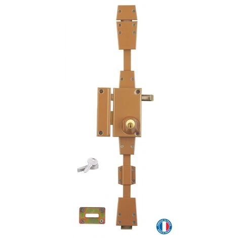 Serrurerie De Picardie - Serrure En Applique à Cylindre à Tirage Pour Porte D'entrée, 3 Pts, Gauche, Bronze, 4 Clés 3 Serrurerie De Picardie - Serrure En Applique à Cylindre à Tirage Pour Porte D'entrée, 3 Pts, Gauche, Bronze, 4 Clés – Image 3