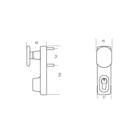 Manoeuvre Oltre Bouton - Teinte : Noir 9005 - FAPIM 2 Manoeuvre Oltre Bouton - Teinte : Noir 9005 - FAPIM – Image 2