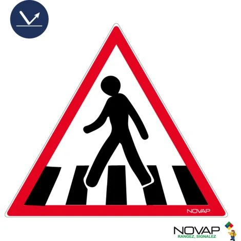 Panneau Passage Piétons - Classe 1- Rigide Triangle 300mm - 4200309 1 Panneau Passage Piétons - Classe 1- Rigide Triangle 300mm - 4200309