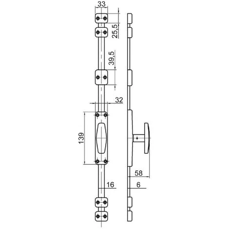 Crémone à Bouton Chromé - Type Map 3 - MAP Industries 2 Crémone à Bouton Chromé - Type Map 3 - MAP Industries – Image 2