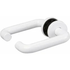 Poignée De Porte Sur Rosace Blanc - Bec De Cane - Paris - Hoppe Et Cie