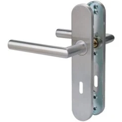 Poignée De Porte Sur Plaque Inox - Clé L - V19 - Normbau