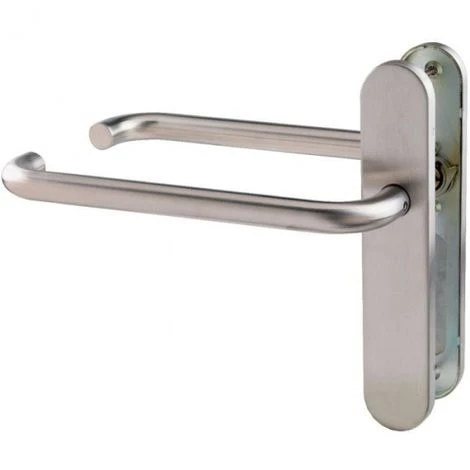 Poignée De Porte Sur Plaque Inox - Bec De Cane - EST-ZG 41-260 Série HOPITAL - Normbau 1 Poignée De Porte Sur Plaque Inox - Bec De Cane - EST-ZG 41-260 Série HOPITAL - Normbau