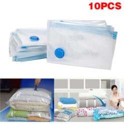 Lot De 10 Sac De Rangement Sous Vide Aspirateur Housses De Rangement Sous Vide Voyages Pour Vêtements, Couettes, Literie, Oreillers 7 Lot De 10 Sac De Rangement Sous Vide Aspirateur Housses De Rangement Sous Vide Voyages Pour Vêtements, Couettes, Literie, Oreillers -Promos Matériel Boutique 23054581 3