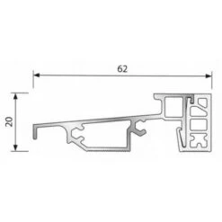 Seuil De Porte PVC BILCOCQ 6.03 M - Finition Alu Anodisé - PL62RT-NA 5 Seuil De Porte PVC BILCOCQ 6.03 M - Finition Alu Anodisé - PL62RT-NA -Promos Matériel Boutique 23260 3