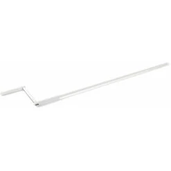 Manivelle Avec Poignée Ø 12.4mm Acier Laqué Blanc Lg Totale 1210mm